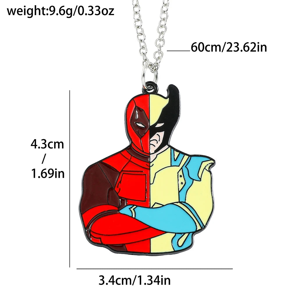 2pcs Marvel Film Deadpool & Wolverine Halskette beste Freunde Set Split Herz zusammenpassende Anhänger Schlüsselanhänger für Fans Zubehör Geschenk - Dein Shop - dauerhaft günstig!