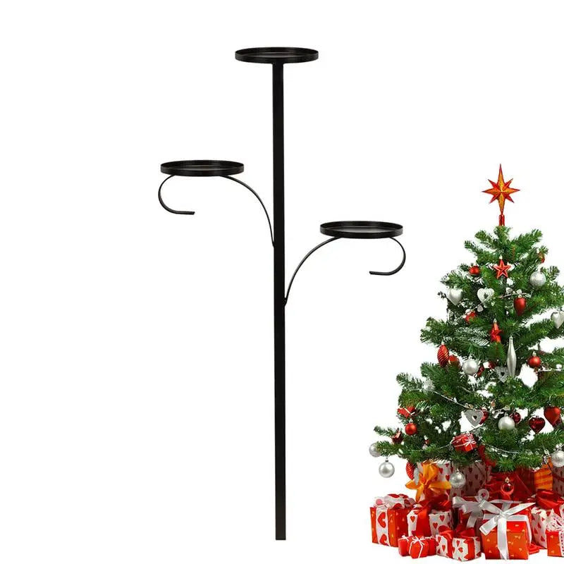 Elegant Schwarz 3-Tier Weihnachtsbaum Kerzenhalter – 60 cm & 90 cm Iron Triple Tree Topper für festliche Weihnachtsdeko und stilvolle Hausatmosphäre - Dein Shop - dauerhaft günstig!