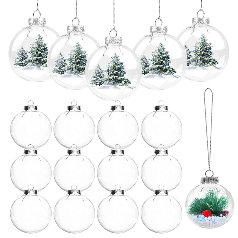 Füllbarer Kunststoff-Weihnachtsball – Transparente Weihnachtsbaumdekoration für individuelle Geschenke und festliche Akzente - Dein Shop - dauerhaft günstig!