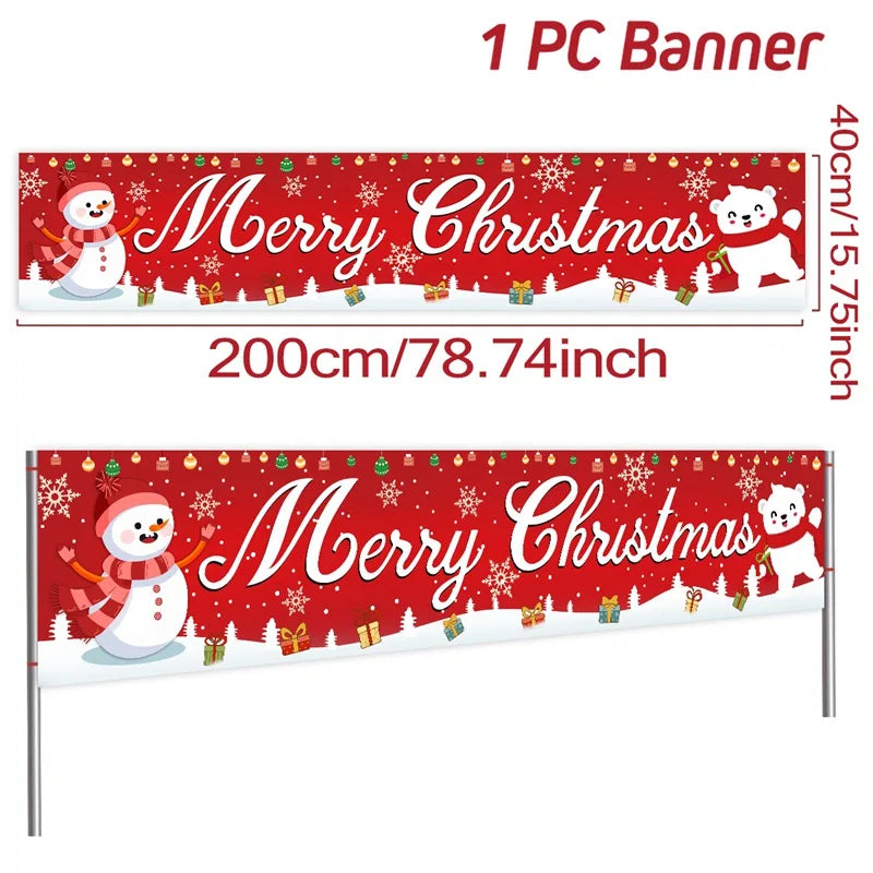 Festliches Weihnachtsbanner für den Außenbereich - Dein Shop - dauerhaft günstig!