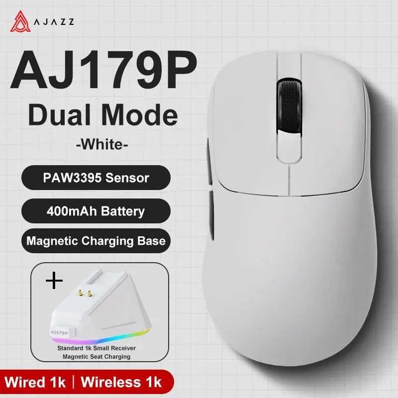 AJAZZ AJ179 PRO PAW3395 Wireless Gaming Mouse with RGB Charging Base 26000DPI Lightweight Ergonomic Mouse for PC Gamer Laptop - Dein Shop - dauerhaft günstig!