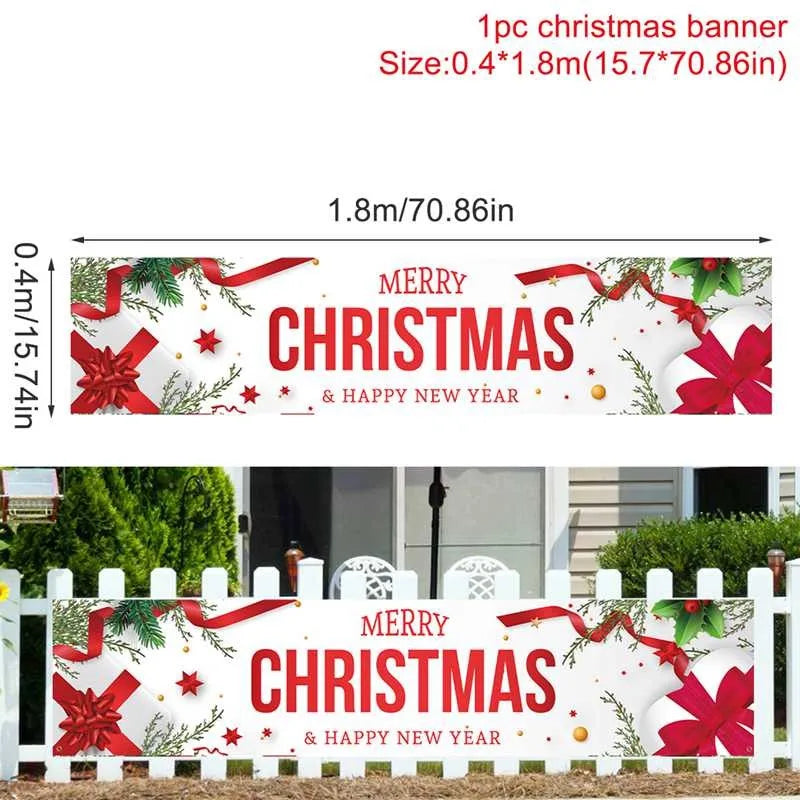 Festliches Weihnachtsbanner für den Außenbereich - Dein Shop - dauerhaft günstig!