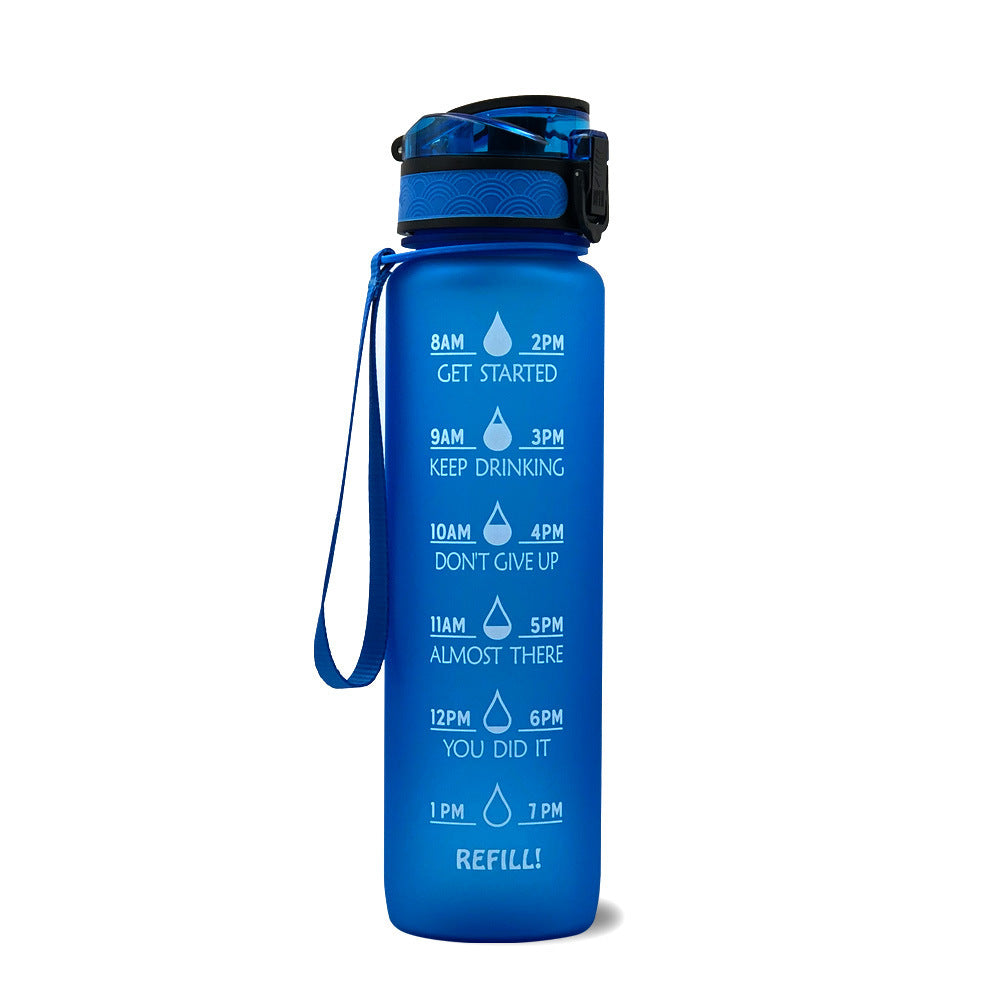 1L Tritan Wasserflasche mit Zeitmarker & Bounce Cover: Ihre ideale Motivationswasserflasche für Sport und Fitness