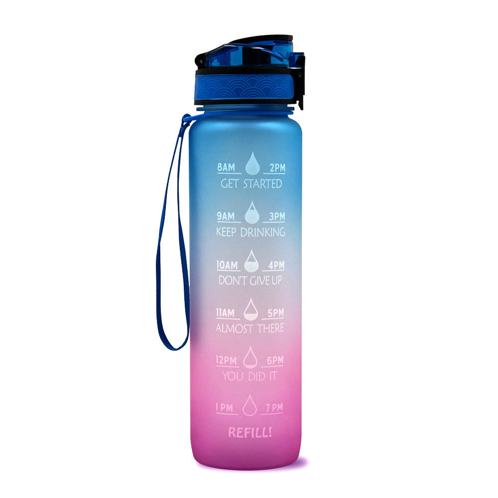 1L Tritan Wasserflasche mit Zeitmarker & Bounce Cover: Ihre ideale Motivationswasserflasche für Sport und Fitness