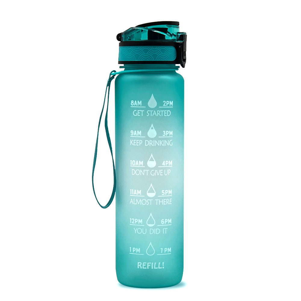 1L Tritan Wasserflasche mit Zeitmarker & Bounce Cover: Ihre ideale Motivationswasserflasche für Sport und Fitness