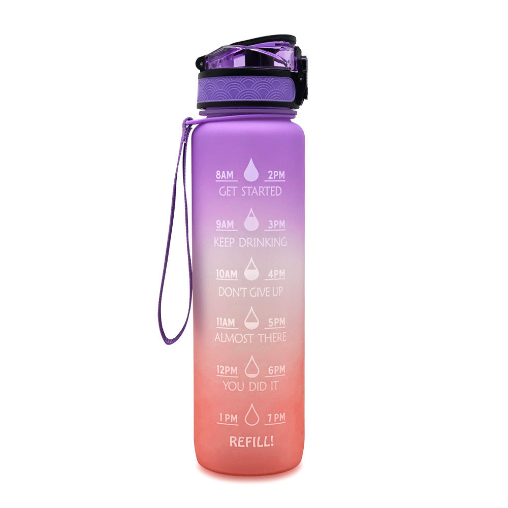 1L Tritan Wasserflasche mit Zeitmarker & Bounce Cover: Ihre ideale Motivationswasserflasche für Sport und Fitness