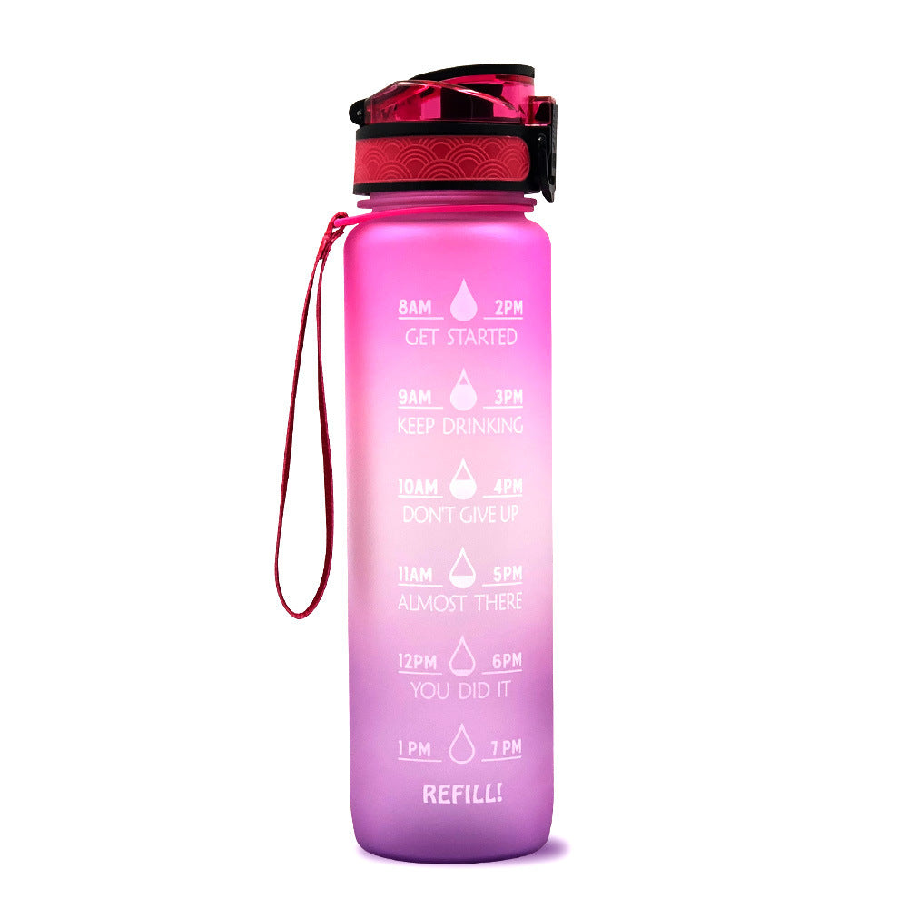 1L Tritan Wasserflasche mit Zeitmarker & Bounce Cover: Ihre ideale Motivationswasserflasche für Sport und Fitness