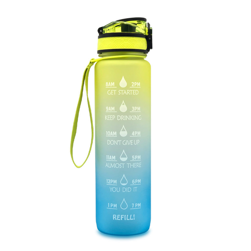 1L Tritan Wasserflasche mit Zeitmarker & Bounce Cover: Ihre ideale Motivationswasserflasche für Sport und Fitness