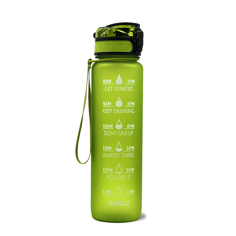 1L Tritan Wasserflasche mit Zeitmarker & Bounce Cover: Ihre ideale Motivationswasserflasche für Sport und Fitness