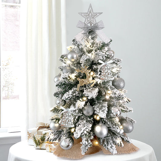 Mini Weihnachtsbaum mit Lichtern – Künstlicher Tabletop Baum mit Schneeeffekt und Ornamenten – Exquisite Weihnachtsdekoration für Zuhause und Büro - Dein Shop - dauerhaft günstig!