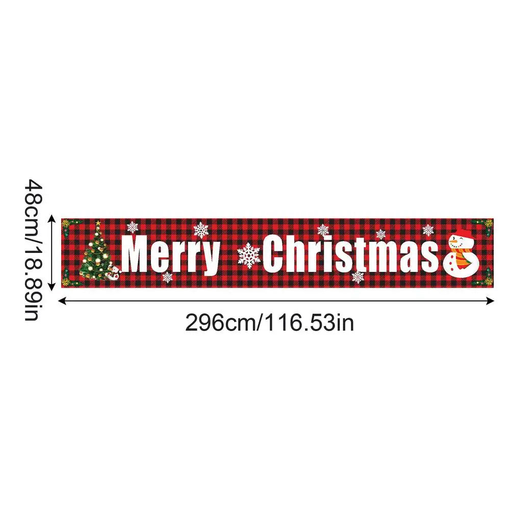 Festlicher Weihnachtszauber: Dekorativer 'Merry Christmas'-Banner für Ihren Gartenzaun - Dein Shop - dauerhaft günstig!