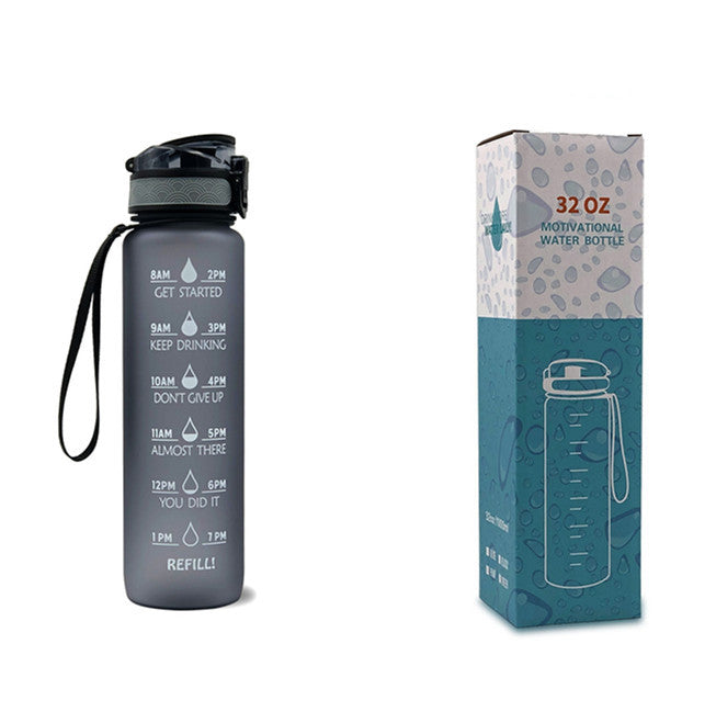 1L Tritan Wasserflasche mit Zeitmarker & Bounce Cover: Ihre ideale Motivationswasserflasche für Sport und Fitness