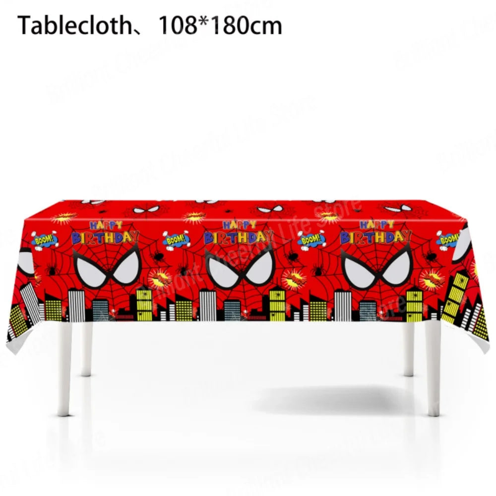 SpiderMan Birthday Decorations Superhero Disposable Tableware Banner Balloons Kids Boys Baby Shower Spider Party Event Supplies - Dein Shop - dauerhaft günstig!