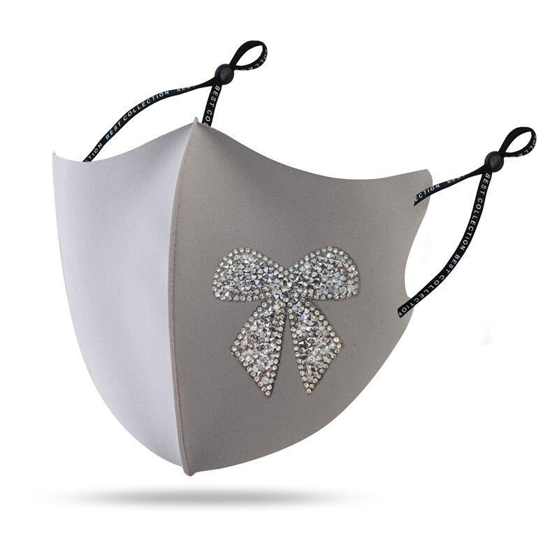 Edle Diamantmaske mit glänzender Diamantschleife   (Stoffmaske) - Dein Shop - dauerhaft günstig!