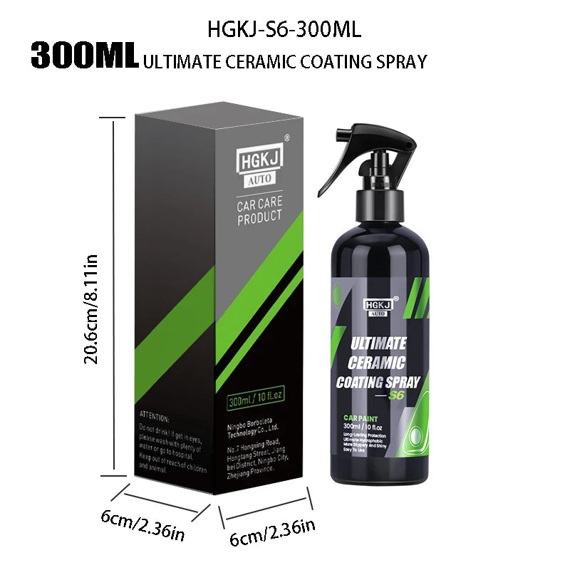 S6 Nano Ceramic Car Coating Quick Detail Spray-Extend Protection of Waxes Sealants Coatings Quick Waterless Paint Care HGKJ - Dein Shop - dauerhaft günstig!