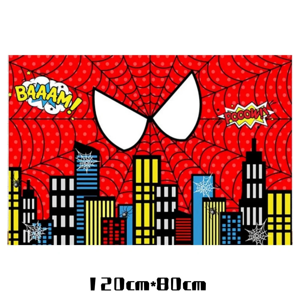 SpiderMan Birthday Decorations Superhero Disposable Tableware Banner Balloons Kids Boys Baby Shower Spider Party Event Supplies - Dein Shop - dauerhaft günstig!