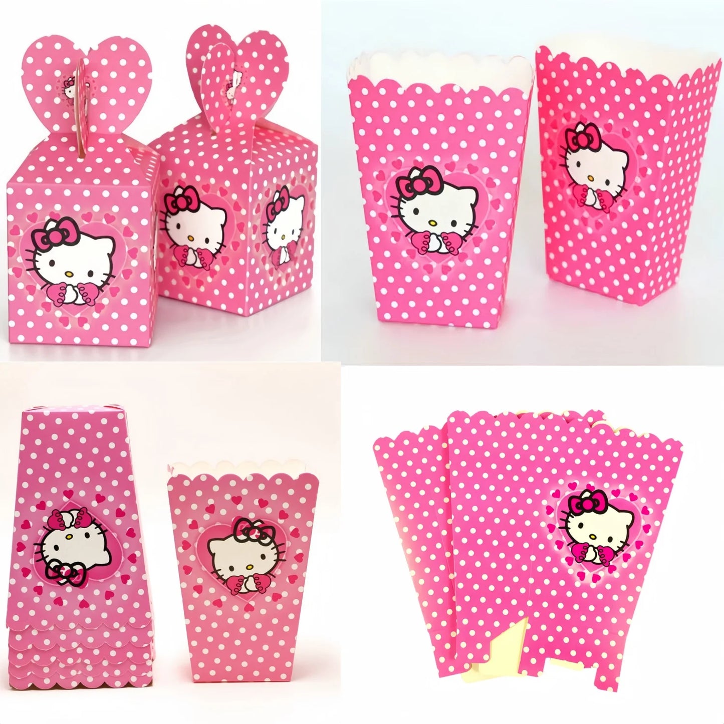 Hello Kitty Popcornbox - Verspielte Geburtstags-Deko in Pink für Kindergeburtstage - Geschenkbox für Kekse, Schokolade & Süßigkeiten - Dein Shop - dauerhaft günstig!