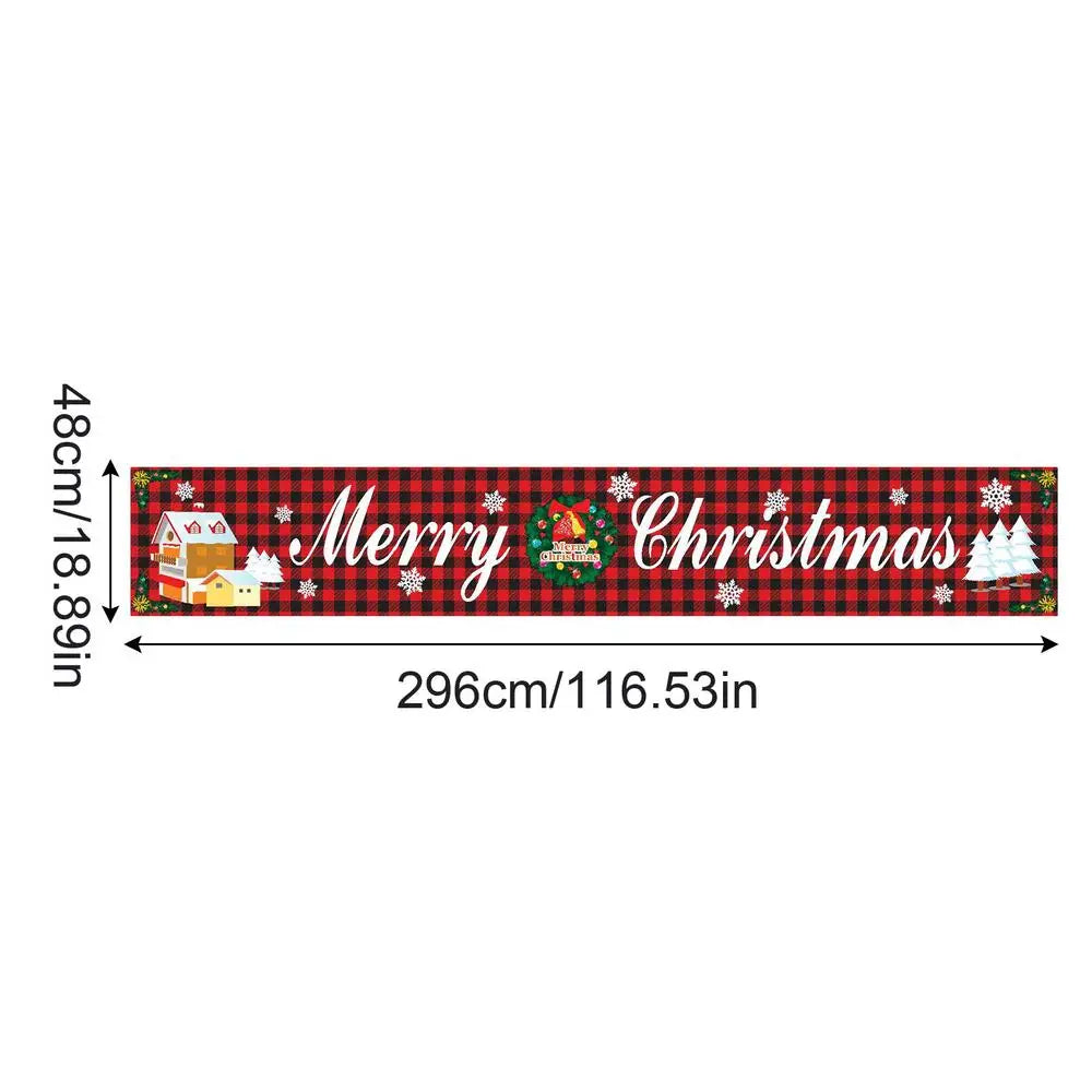 Festlicher Weihnachtszauber: Dekorativer 'Merry Christmas'-Banner für Ihren Gartenzaun - Dein Shop - dauerhaft günstig!