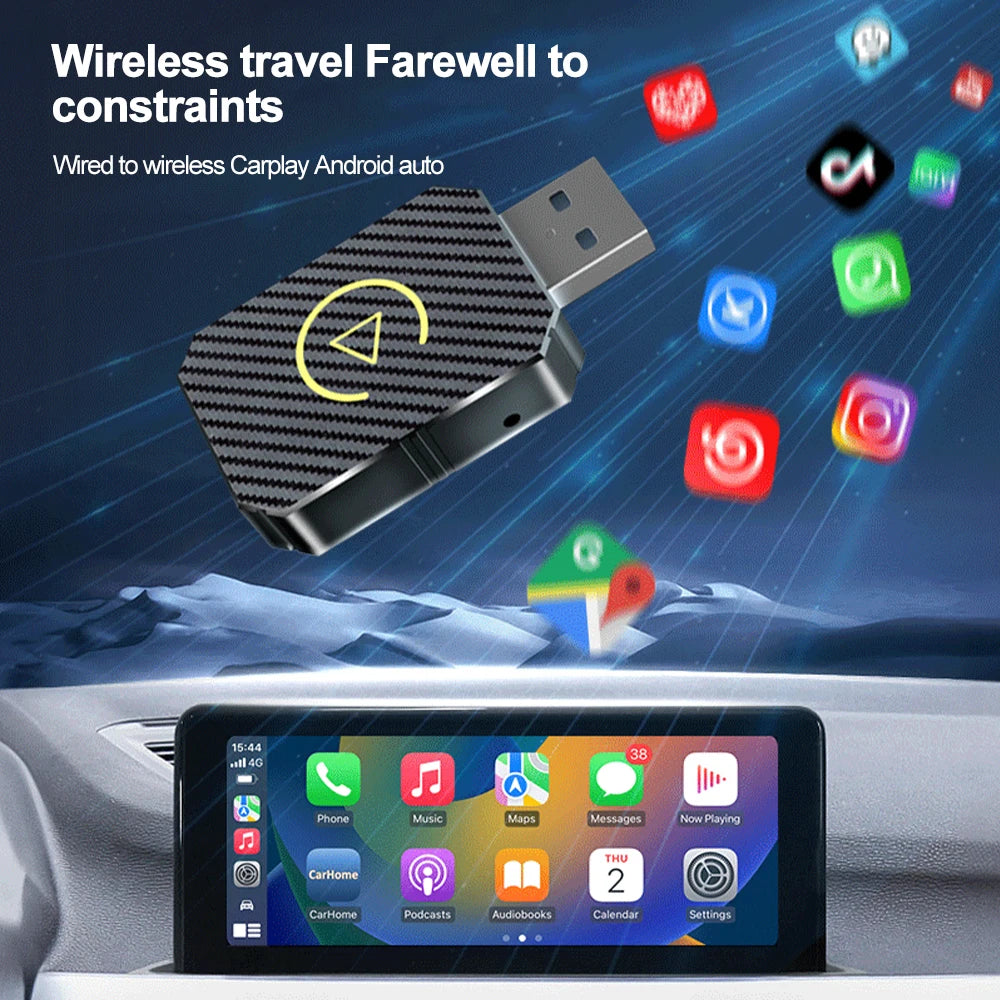 Wireless CarPlay Android Auto Wireless Adapter Smart Mini Box Plug And Play WiFi Fast Connect For Havel Kia Volvo Audi MG VW - Dein Shop - dauerhaft günstig!