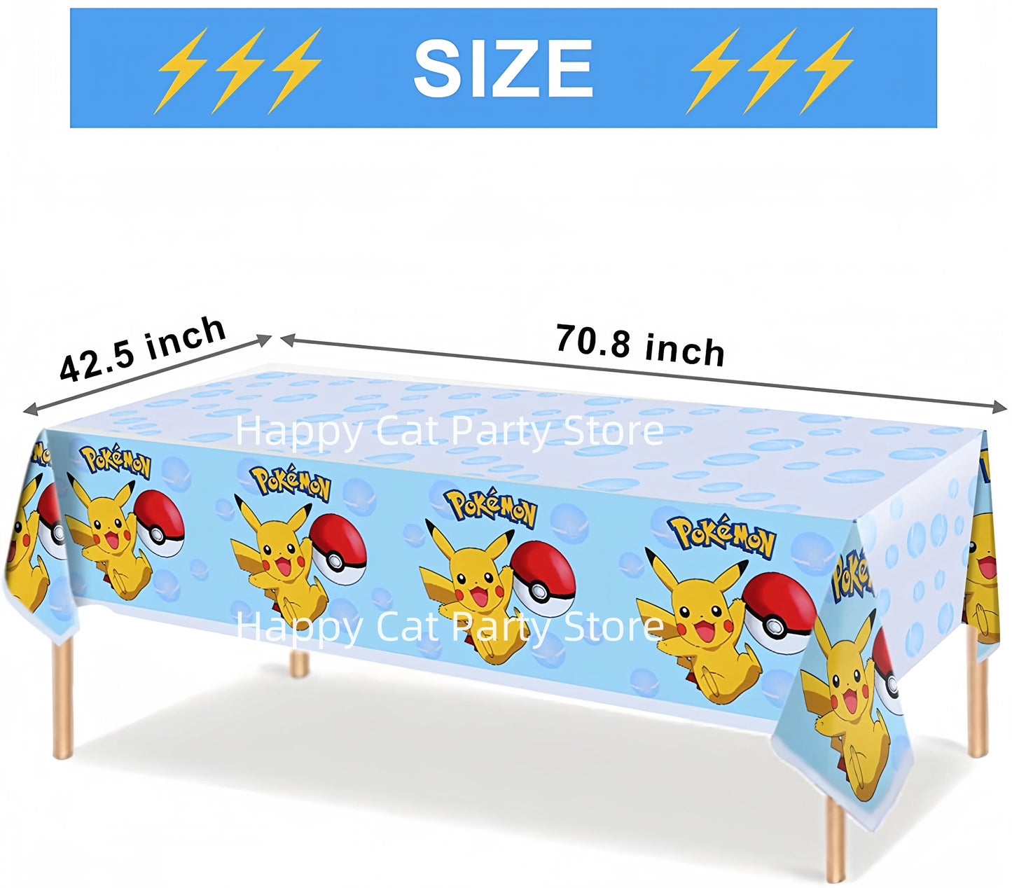 Pokémon Pikachu Tischdecke – Einweg-Partydeko für Geburtstagsfeiern und Baby-Shower – Bunte Tischdecke für Kinderfeiern, Spielzeug-Geschenk und Partybedarf - Dein Shop - dauerhaft günstig!