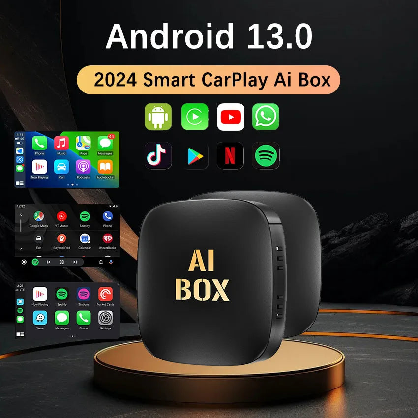 Android 13 Ai Box Wired to Wireless Carplay Android Auto Adapter WiFi For Youtube Nexflit Cars Smart Ai Box Bulit in Play Stroe - Dein Shop - dauerhaft günstig!