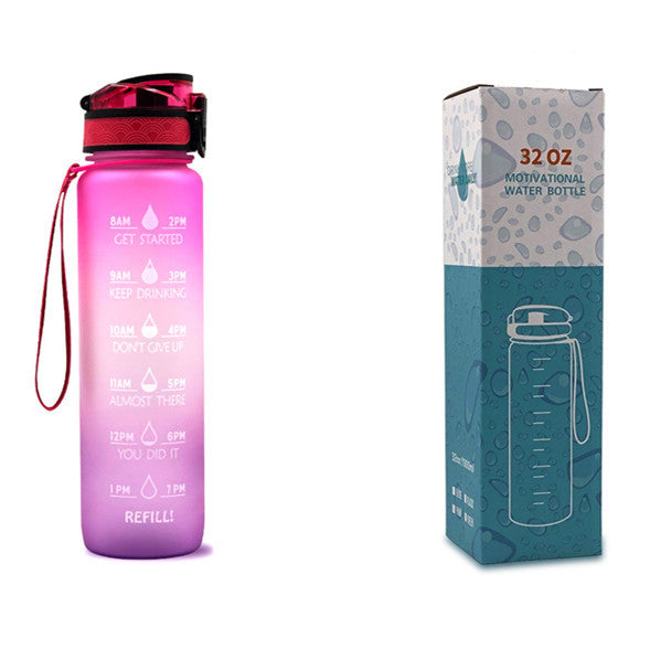 1L Tritan Wasserflasche mit Zeitmarker & Bounce Cover: Ihre ideale Motivationswasserflasche für Sport und Fitness