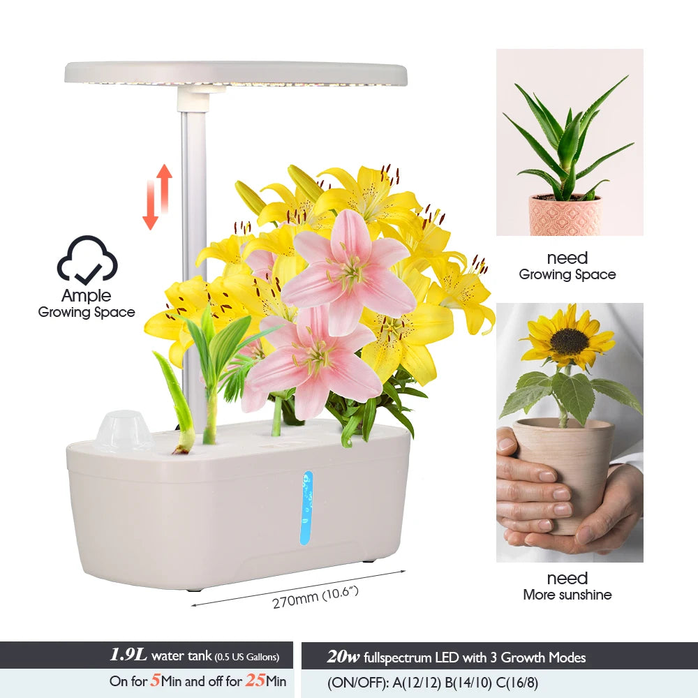 LED Pflanzenwachstumslampe für Hydroponik - Indoor-Gewächshaus System zur Anzucht von Kräutern, Blumen und Pflanzen - Dein Shop - dauerhaft günstig!