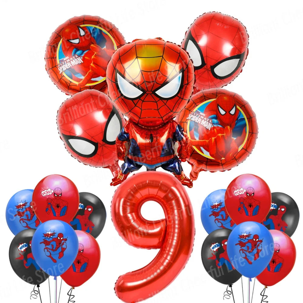 SpiderMan Birthday Decorations Superhero Disposable Tableware Banner Balloons Kids Boys Baby Shower Spider Party Event Supplies - Dein Shop - dauerhaft günstig!