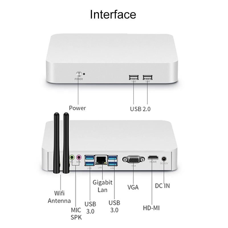 XCY Mini PC: Kompakter Hochleistungs-PC mit Intel Core i5/i7 – Ideal für Windows 10/11, Linux Ubuntu und Office-Anwendungen - Dein Shop - dauerhaft günstig!