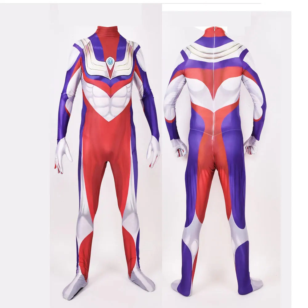 Halloween adults kids Ultraman Orb Cosplay Costume Ultraman Tiga Superhero Ultraman Orb Zentai Bodysuit Ultraman Zero Jumpsuit