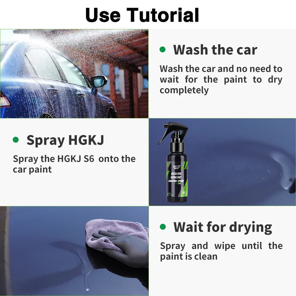 S6 Nano Ceramic Car Coating Quick Detail Spray-Extend Protection of Waxes Sealants Coatings Quick Waterless Paint Care HGKJ - Dein Shop - dauerhaft günstig!