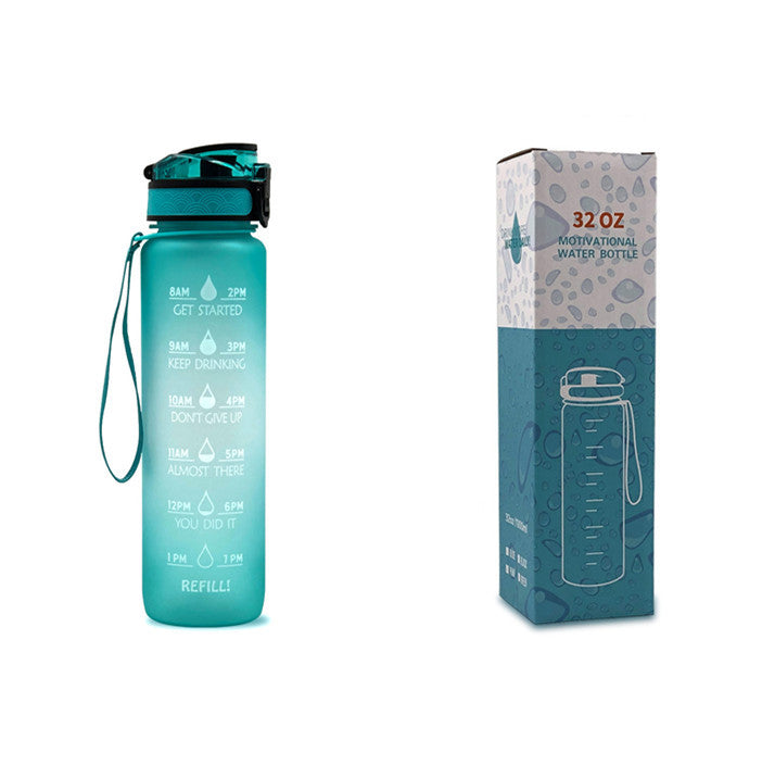 1L Tritan Wasserflasche mit Zeitmarker & Bounce Cover: Ihre ideale Motivationswasserflasche für Sport und Fitness