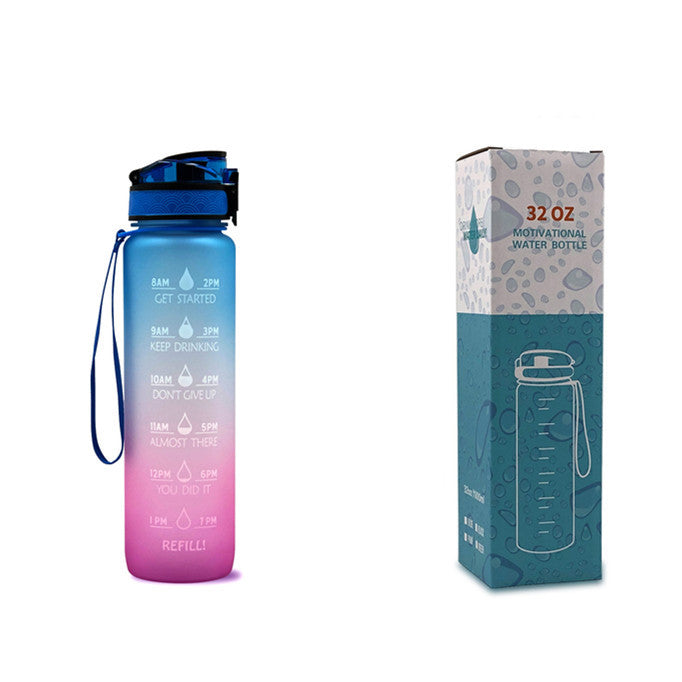 1L Tritan Wasserflasche mit Zeitmarker & Bounce Cover: Ihre ideale Motivationswasserflasche für Sport und Fitness