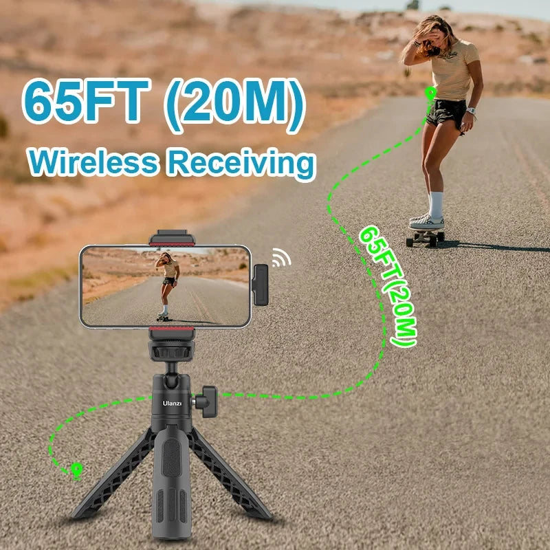 Ulanzi J12 Wireless Lavalier Microphone Lapel Microphones Set Short Video Recording Mini Mic For iPhone Android Live Broadcast - Dein Shop - dauerhaft günstig!