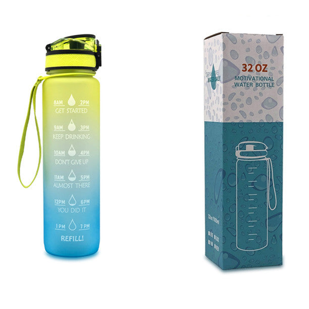 1L Tritan Wasserflasche mit Zeitmarker & Bounce Cover: Ihre ideale Motivationswasserflasche für Sport und Fitness