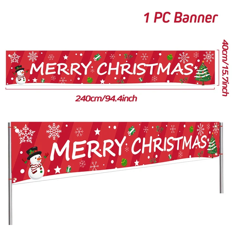 Festliches Weihnachtsbanner für den Außenbereich - Dein Shop - dauerhaft günstig!