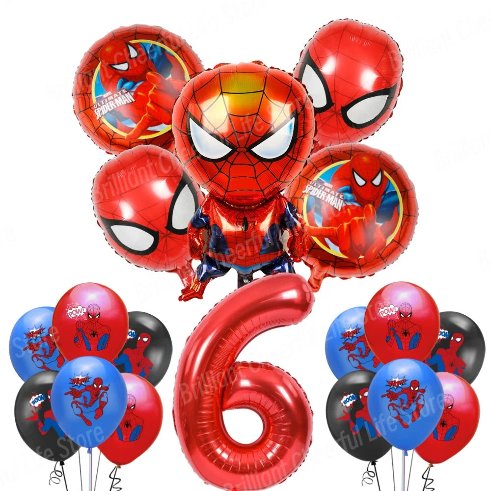 SpiderMan Birthday Decorations Superhero Disposable Tableware Banner Balloons Kids Boys Baby Shower Spider Party Event Supplies - Dein Shop - dauerhaft günstig!