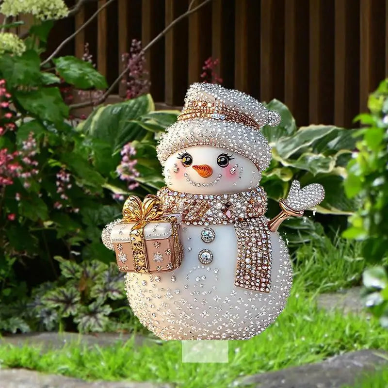 Kreativer Schneemann-Gartenstecker: Wasserdichtes 2D-Acryl-Design für festliche Weihnachtsdekoration im Freien - Dein Shop - dauerhaft günstig!