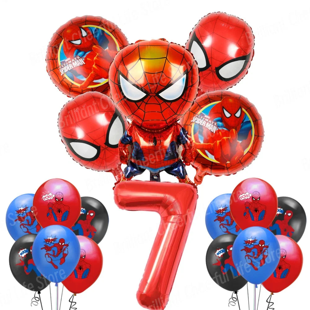 SpiderMan Birthday Decorations Superhero Disposable Tableware Banner Balloons Kids Boys Baby Shower Spider Party Event Supplies - Dein Shop - dauerhaft günstig!