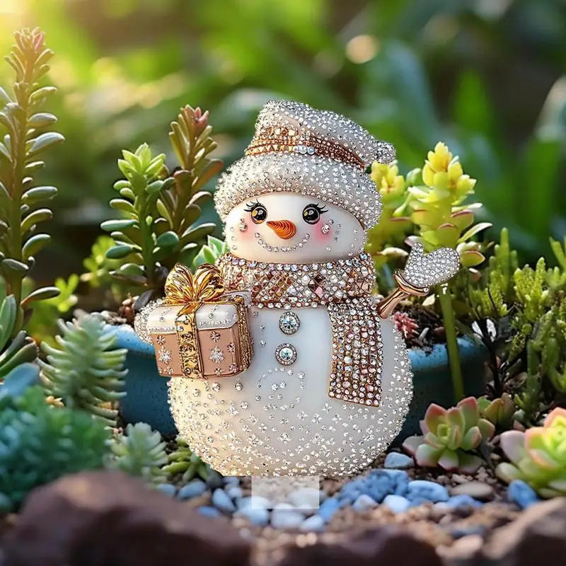 Kreativer Schneemann-Gartenstecker: Wasserdichtes 2D-Acryl-Design für festliche Weihnachtsdekoration im Freien - Dein Shop - dauerhaft günstig!