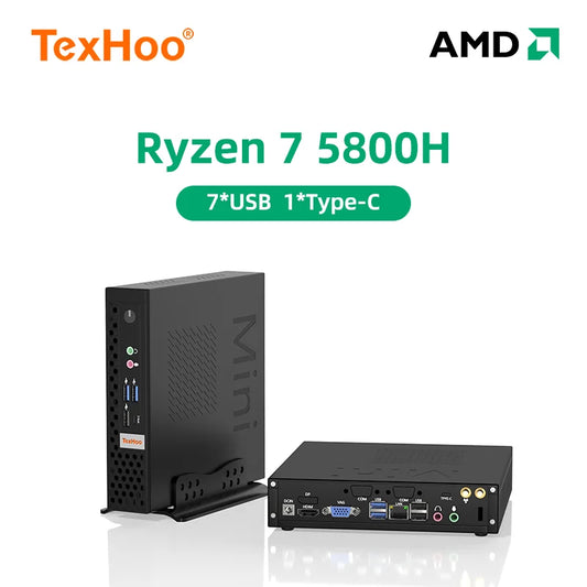 TexHoo Mini PC Gamer: Leistungsstarker AMD Ryzen 7 5800H & 4700U – Kompakter Gaming Desktop mit Windows 11, DDR4, NVMe SSD, WIFI 6 und BT 5.2 - Dein Shop - dauerhaft günstig!