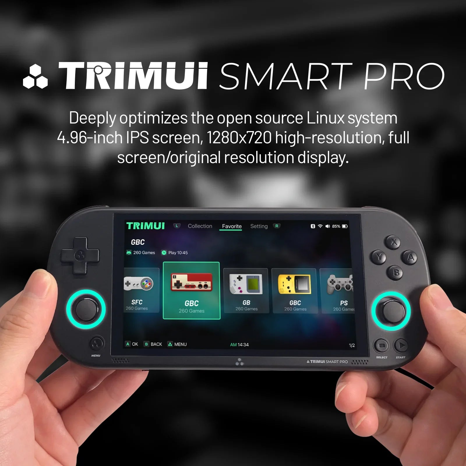 Trimui Smart Pro 4.96'' IPS Linux System Retro Handheld Game Players Portable Video Game Console 5000mAh Battery 13000+ Games - Dein Shop - dauerhaft günstig!