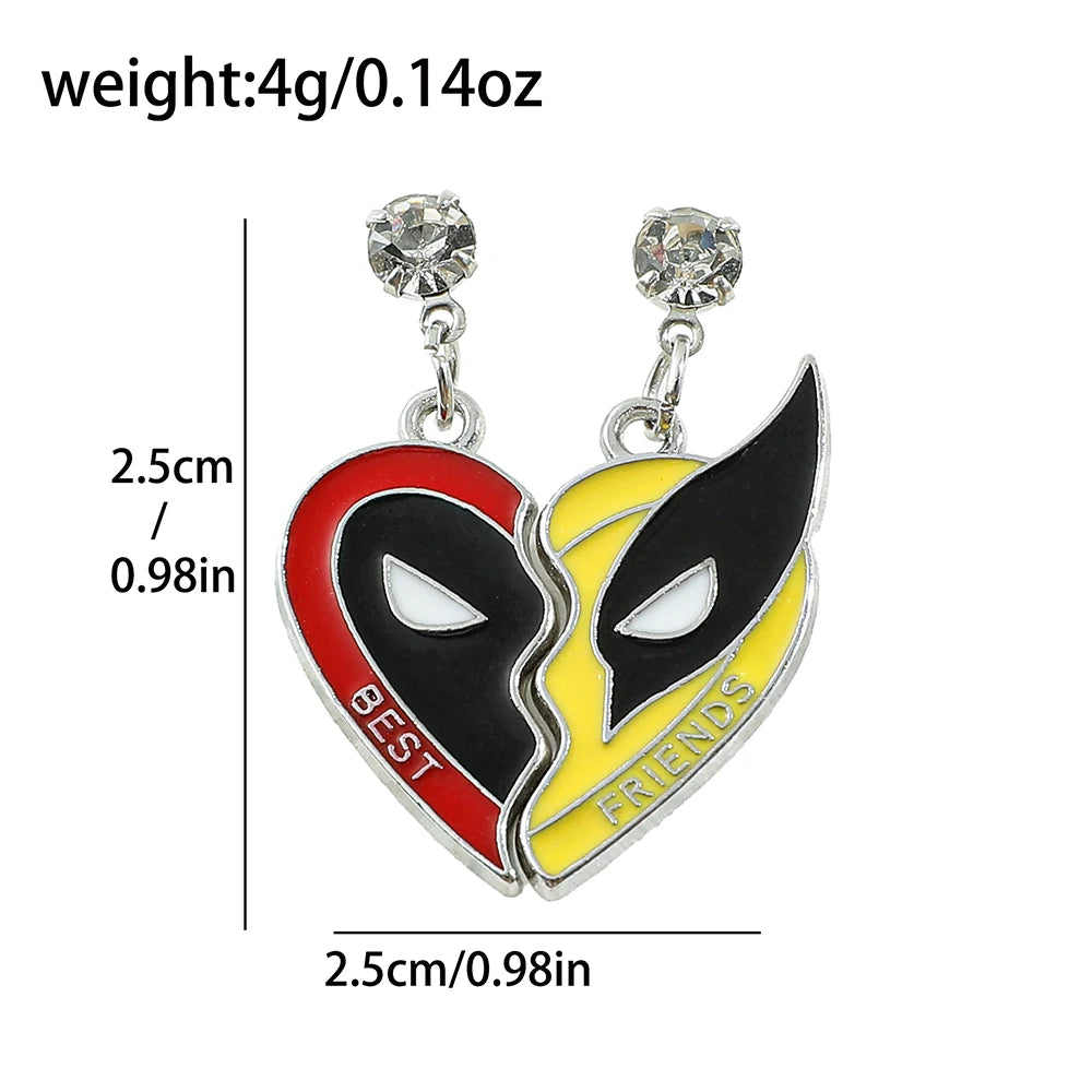 2pcs Marvel Film Deadpool & Wolverine Halskette beste Freunde Set Split Herz zusammenpassende Anhänger Schlüsselanhänger für Fans Zubehör Geschenk - Dein Shop - dauerhaft günstig!