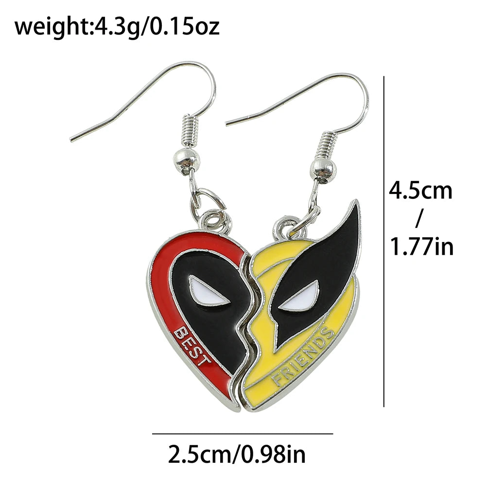 2pcs Marvel Film Deadpool & Wolverine Halskette beste Freunde Set Split Herz zusammenpassende Anhänger Schlüsselanhänger für Fans Zubehör Geschenk - Dein Shop - dauerhaft günstig!