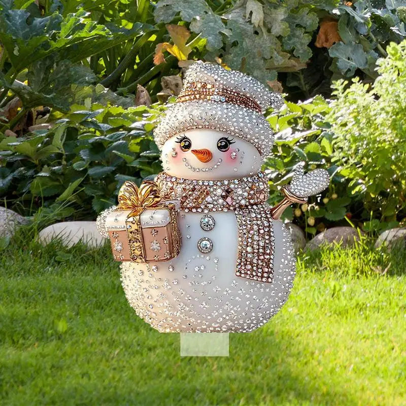 Kreativer Schneemann-Gartenstecker: Wasserdichtes 2D-Acryl-Design für festliche Weihnachtsdekoration im Freien - Dein Shop - dauerhaft günstig!