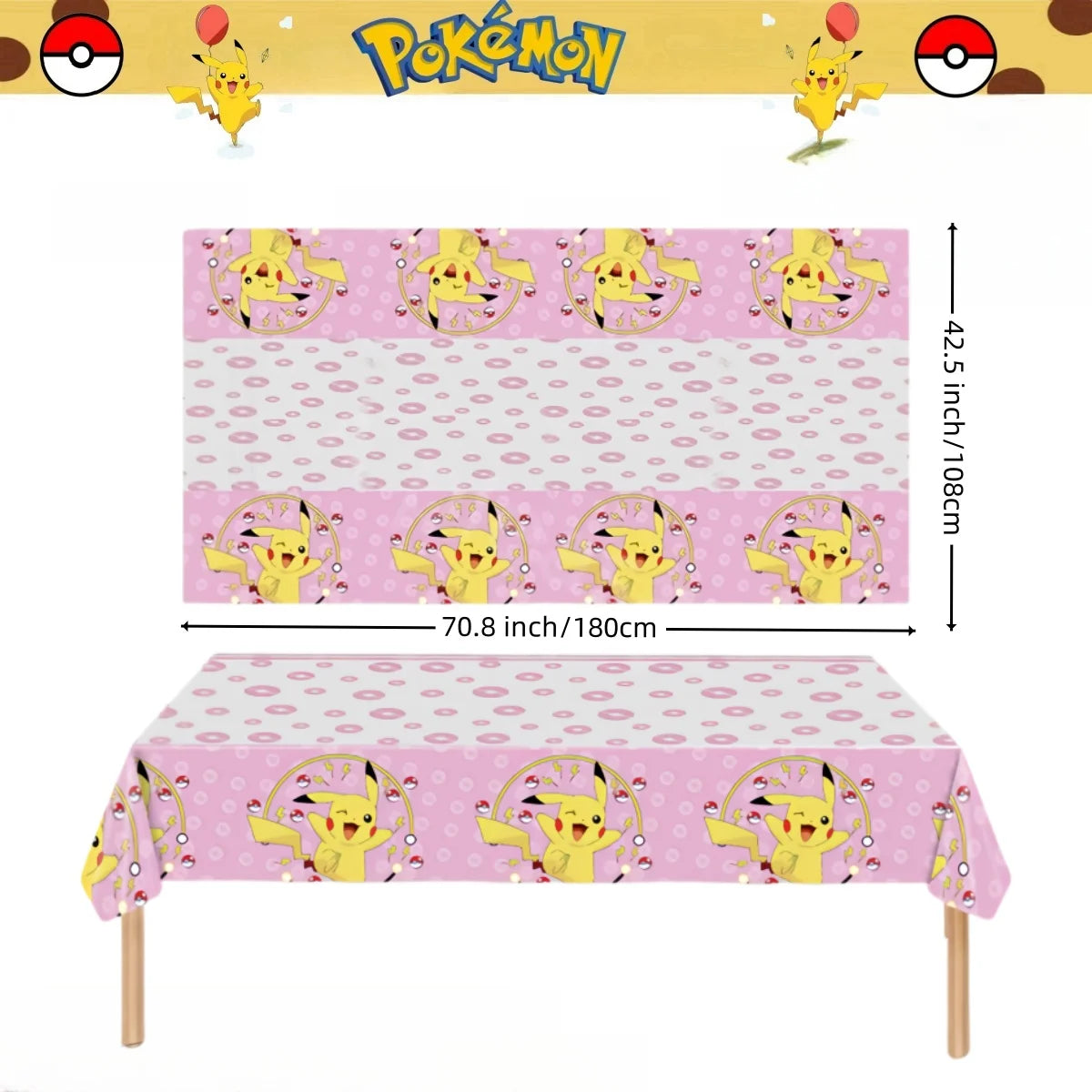 Pokémon Pikachu Tischdecke – Einweg-Partydeko für Geburtstagsfeiern und Baby-Shower – Bunte Tischdecke für Kinderfeiern, Spielzeug-Geschenk und Partybedarf - Dein Shop - dauerhaft günstig!