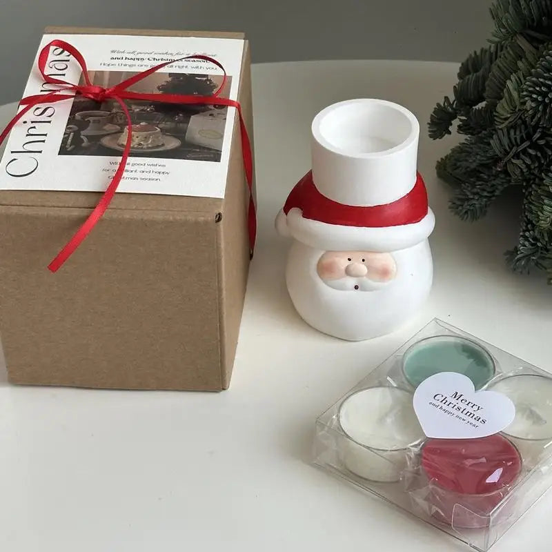 Hochwertiger Weihnachtsmann Teelichthalter - Festlicher Teelichthalter für die Saison mit 4 Teelichtern - Perfektes Zuhause Deko-Highlight für die besinnliche Weihnachtszeit - Dein Shop - dauerhaft günstig!