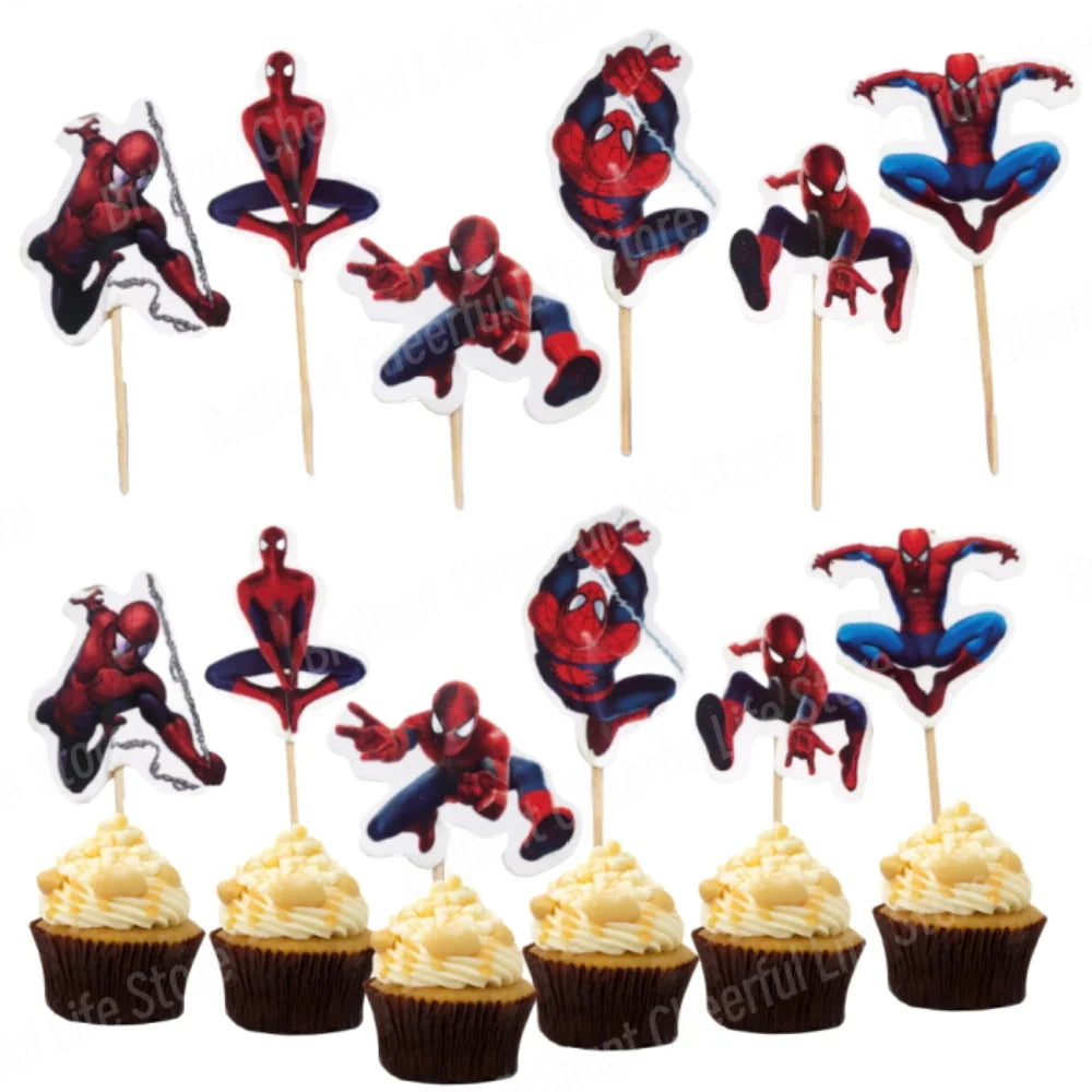 SpiderMan Birthday Decorations Superhero Disposable Tableware Banner Balloons Kids Boys Baby Shower Spider Party Event Supplies - Dein Shop - dauerhaft günstig!