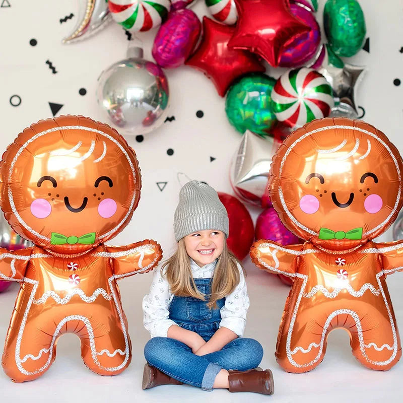 Festlicher Riesen-Lebkuchenmann Ballon – Zauberhafte Weihnachtsdeko für Kinder und Neujahrsfeiern - Dein Shop - dauerhaft günstig!