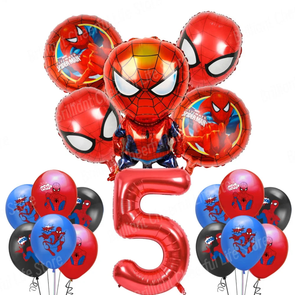 SpiderMan Birthday Decorations Superhero Disposable Tableware Banner Balloons Kids Boys Baby Shower Spider Party Event Supplies - Dein Shop - dauerhaft günstig!